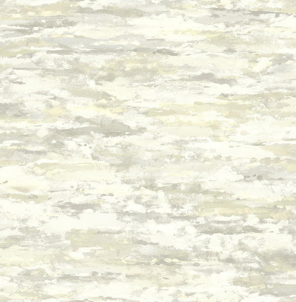Brushstrokes Contemporary Abstract - Metallic Pearl and Silver | Architectural Wallcoverings