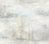 Malibu Tree Line Wallpaper - Contemporary Botanical - Metallic Champagne and Purple Haze | Malibu Wallpaper