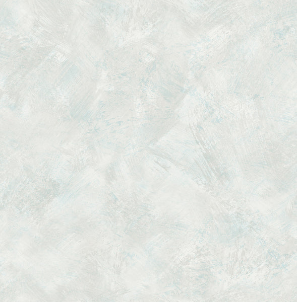 Malibu Faux Wallpaper - Contemporary Faux - Metallic Ivory, Powder Blue, and White | Malibu Wallpaper