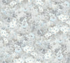 Malibu Daisy Wallpaper - Contemporary Floral - Metallic Silver and Sky Blue | Malibu Wallpaper