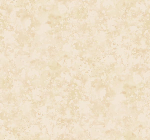 Waterdrop Floral Contemporary Abstract Metallic Champagne and Orange | Architectural Wallcoverings