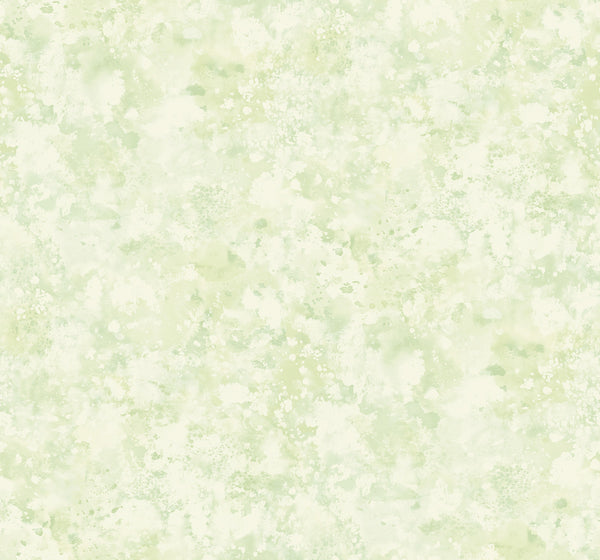 Waterdrop Floral Contemporary Abstract Metallic Lime | Architectural Wallcoverings