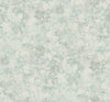 Malibu Waterdrop Floral Wallpaper - Contemporary Abstract - Metallic Sky Blue | Malibu Wallpaper