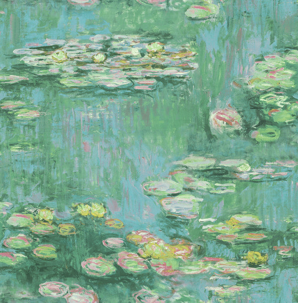 Lily Pads Contemporary Botanical Gold Green | Architectural Wallcoverings