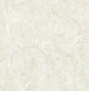 Malibu Scroll Wallpaper - Contemporary Scroll - Metallic Baby Blue and Grey | Malibu Wallpaper