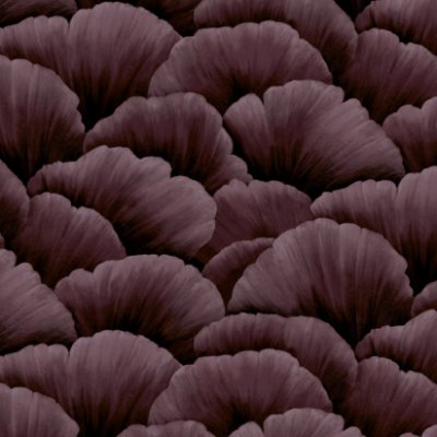 Fleur Ii Queen of Night - Dark Brown Commercial Wallcovering | Koroseal