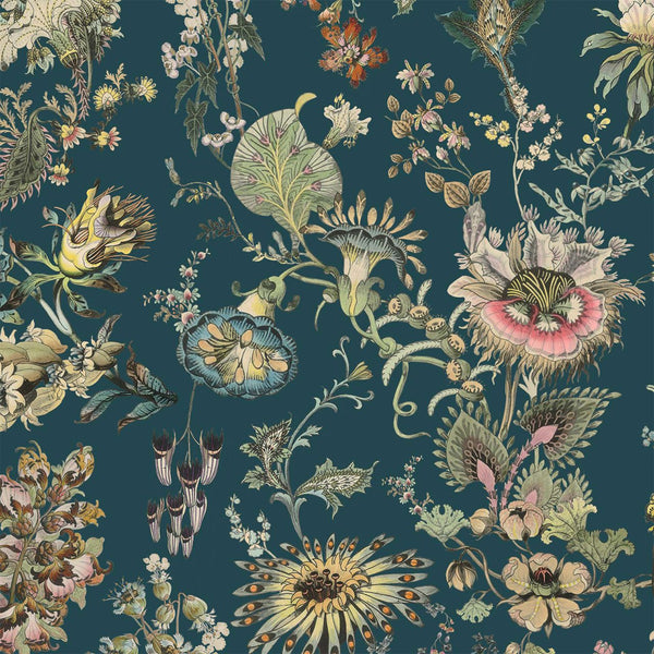 Flora Fantasia Cerulean, Sample Wallcoverings | House of Hackney