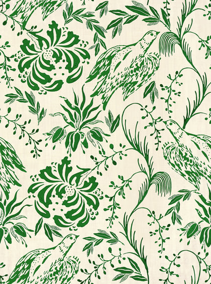 Folk Embroidery Fern - Green Wallcovering | Mind the Gap