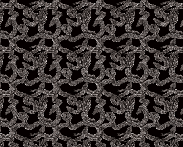 Twisted Snakes Fabric | Phillipe Romano Screen Prints