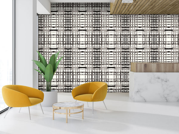 Frankie Black - Off-White Commercial Wallcovering | Koroseal