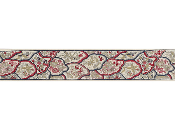Bordure les fleurs du bengale Garance | Pierre Frey