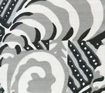 Black Grey on White Linen Cotton