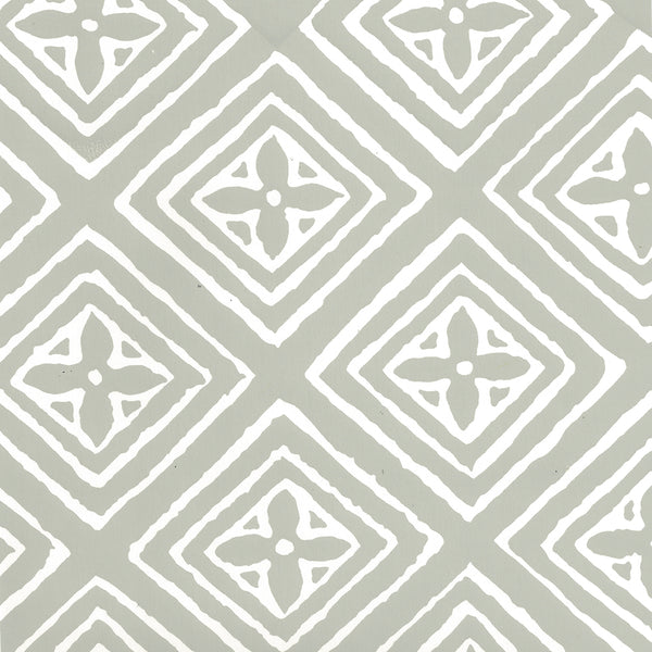 Fiorentina Gray on Almost White Screen Printed | China Seas