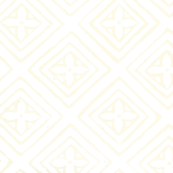 Fiorentina White on Off White Screen Printed - Taupe Wallcovering | China Seas