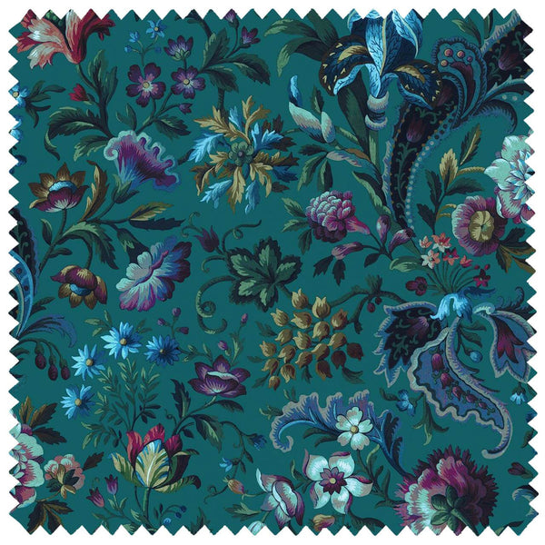 Florika Velvet Petrol, Yard Wallcoverings | Newwall