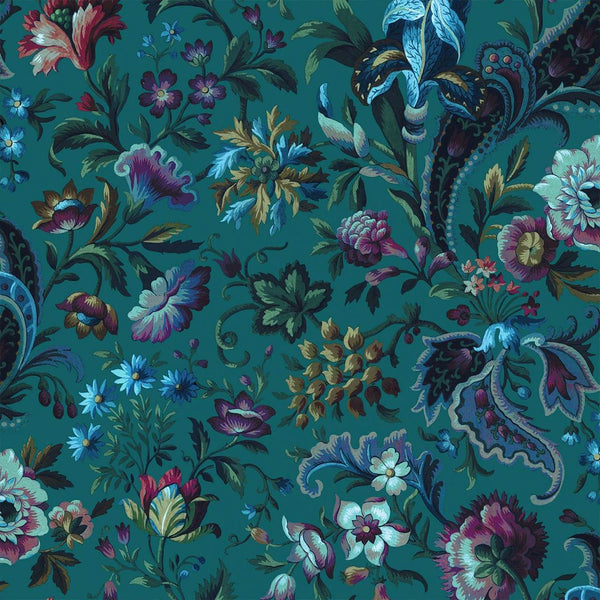 Florika Petrol, Sample Wallcoverings | Newwall