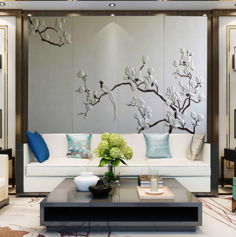 Dale City Flowers & Feathers Fabric Swatch | Architectural Fabrics