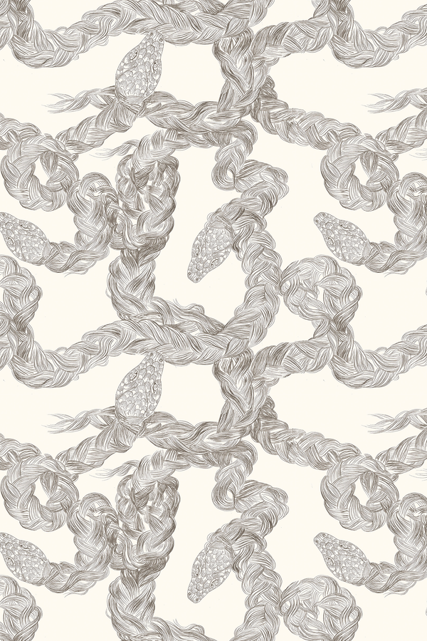 Twisted Snakes Neutral | Phillipe Romano Screen Prints