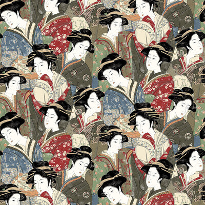 Matsuyama - Azul  By Gaston Y Daniela | Gaston Japon |Chinoiserie Figurative Multipurpose Print