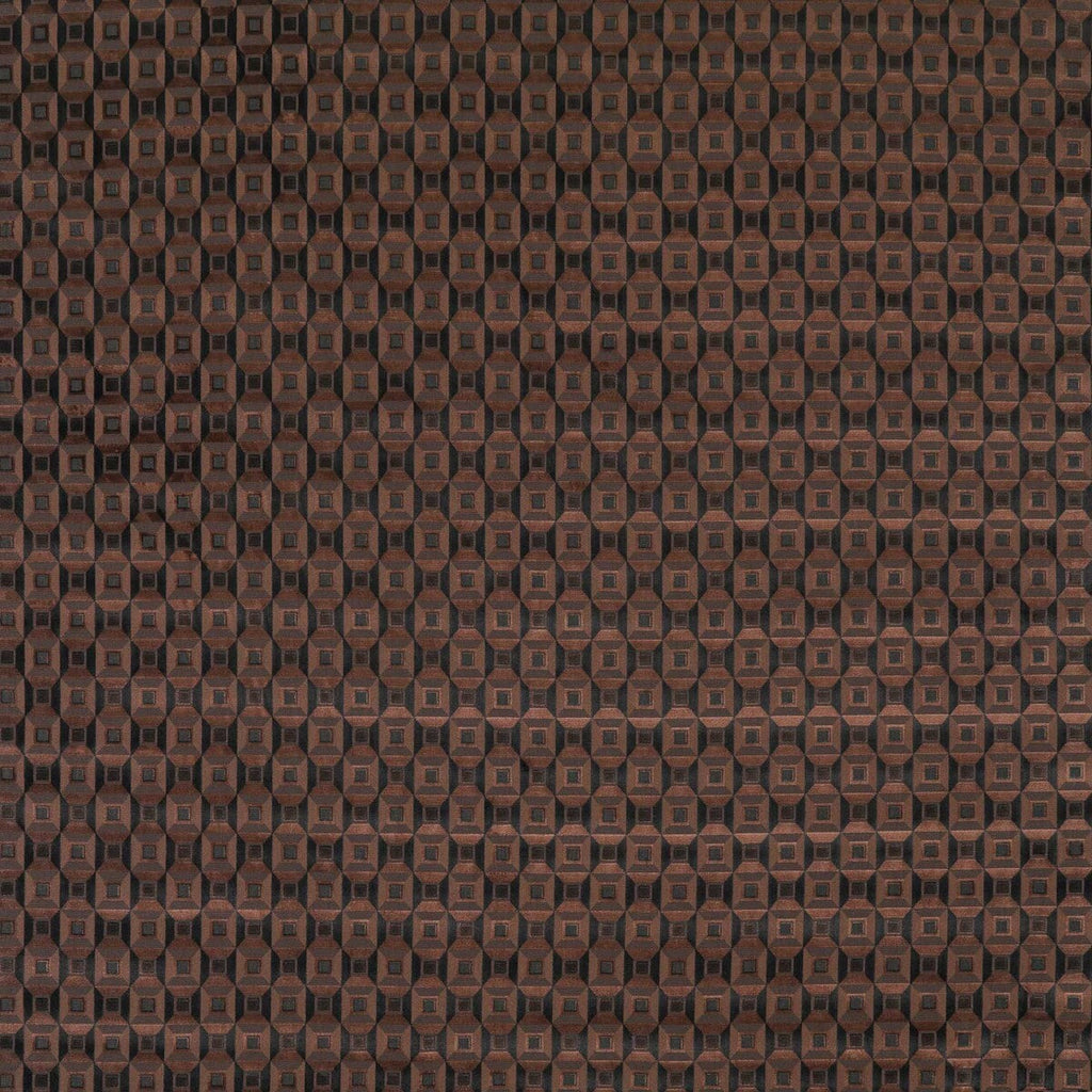 Samples and Purchasing available for Luisa - Tabaco Brown By Gaston Y Daniela | Lorenzo Castillo Ii |Modern Geometric Upholstery Velvet at Designer Wallcoverings and Fabrics