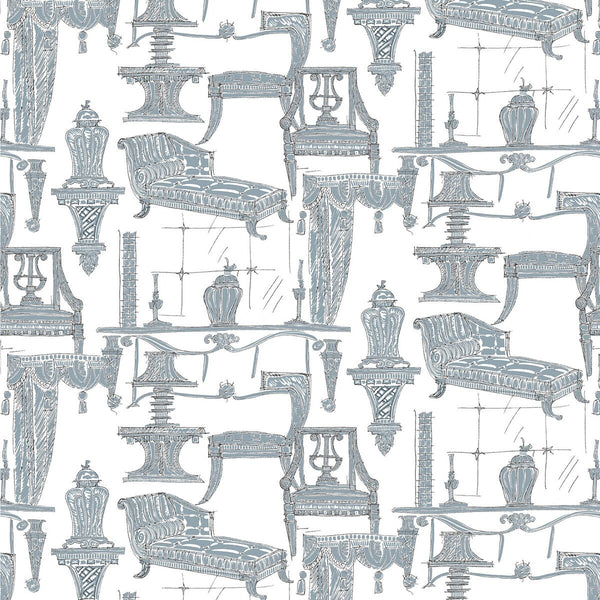 Blanca - Blanco/Azul Light Blue By Gaston Y Daniela | Lorenzo Castillo Ii |Modern  Multipurpose Print