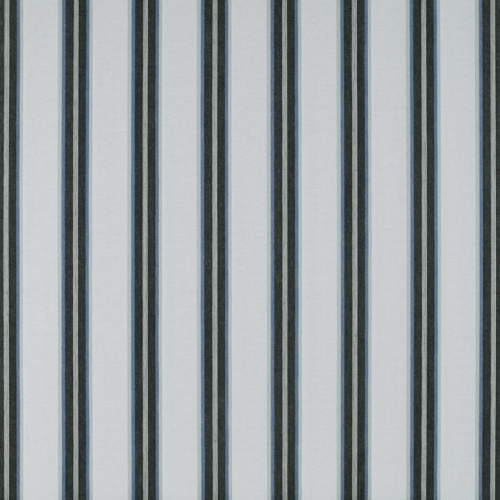 Samples and Purchasing available for Tavolara - Azul Blue By Gaston Y Daniela | Tierras | Stripes Drapery Linen at Designer Wallcoverings and Fabrics