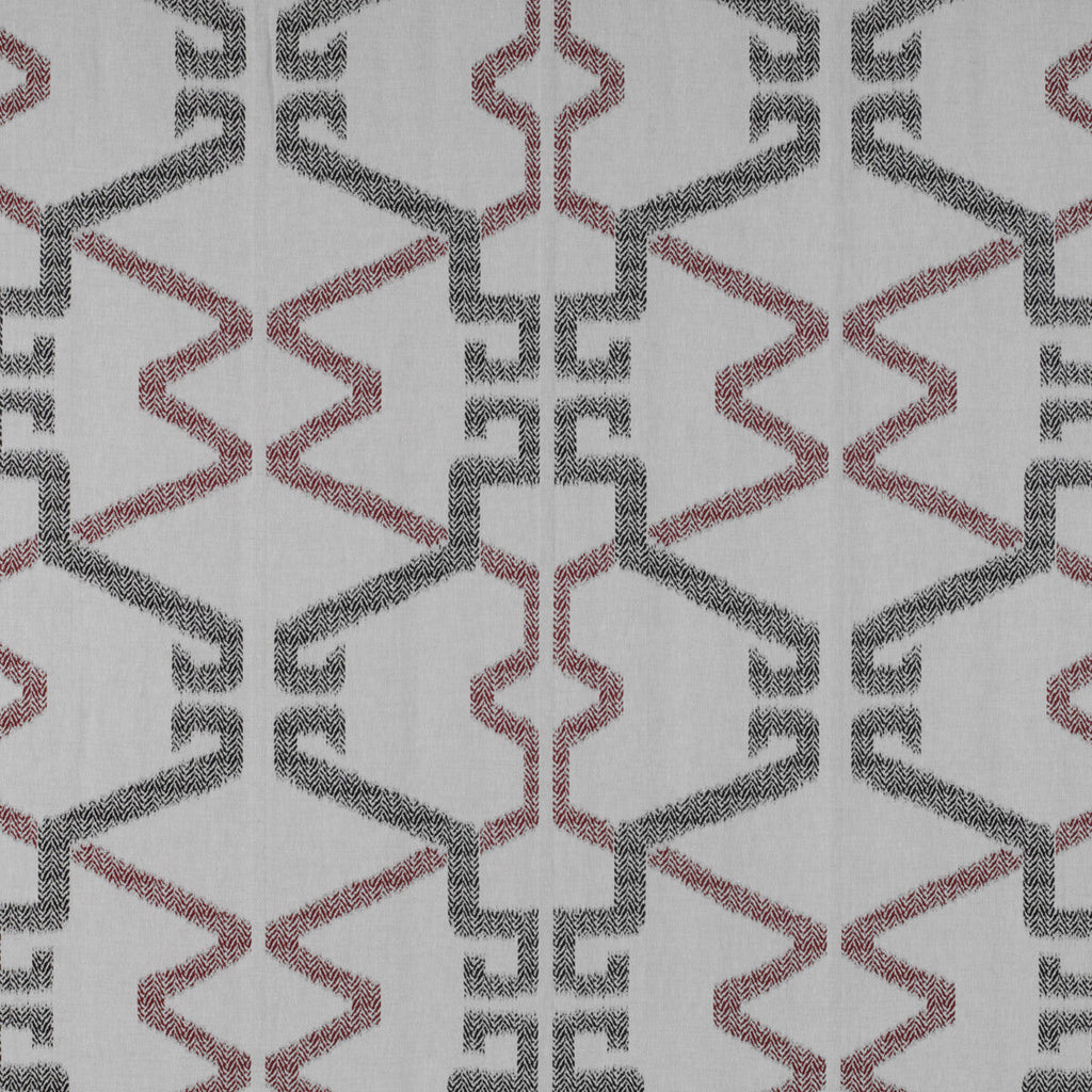 Samples and Purchasing available for Caprera - Onyx/Rojo Multi By Gaston Y Daniela | Tierras |  Drapery  at Designer Wallcoverings and Fabrics