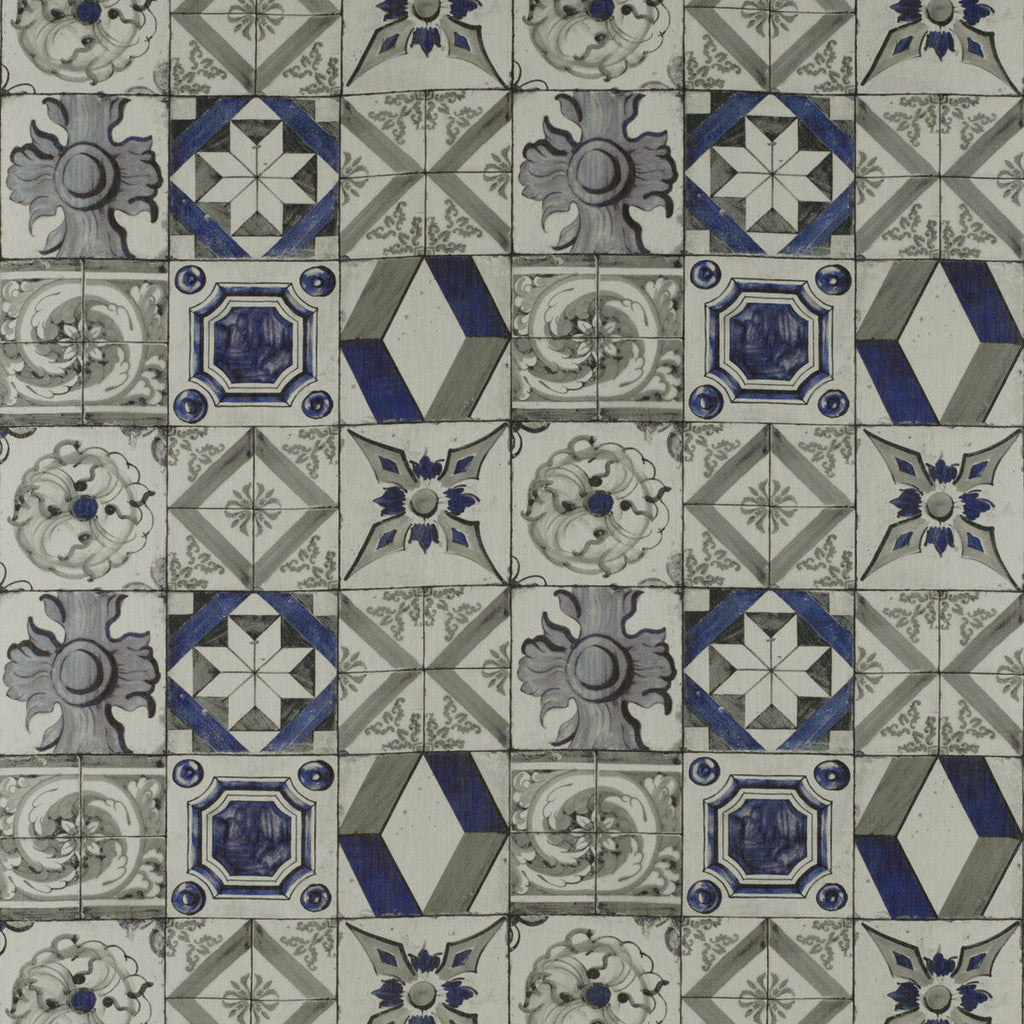Samples and Purchasing available for Trastevere - Azul/Gris Multi By Gaston Y Daniela | Tierras |  Multipurpose Print at Designer Wallcoverings and Fabrics