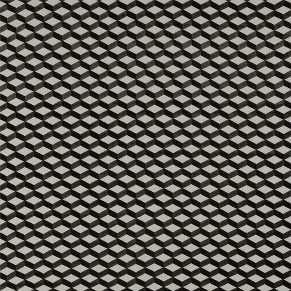 Montalcino - Blanco/Onyx Black By Gaston Y Daniela | Tierras |Modern Diamond Upholstery Weave