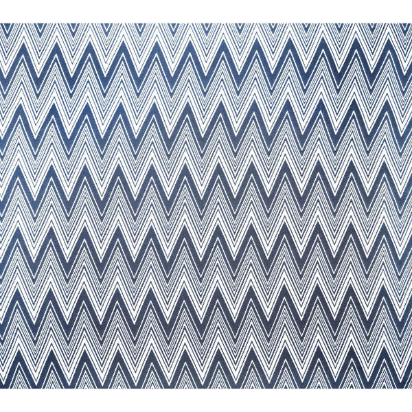 Grace - Navy White By Gaston Y Daniela | Gaston Africalia |Flamestitch Geometric Upholstery Indoor / Outdoor