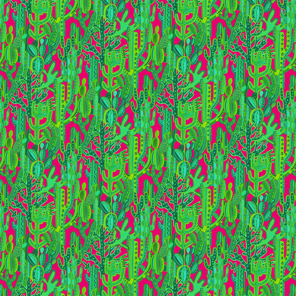 Cactus - Rosa/Verde Red By Gaston Y Daniela | Gaston Libreria |Botanical & Floral Novelty Multipurpose Print