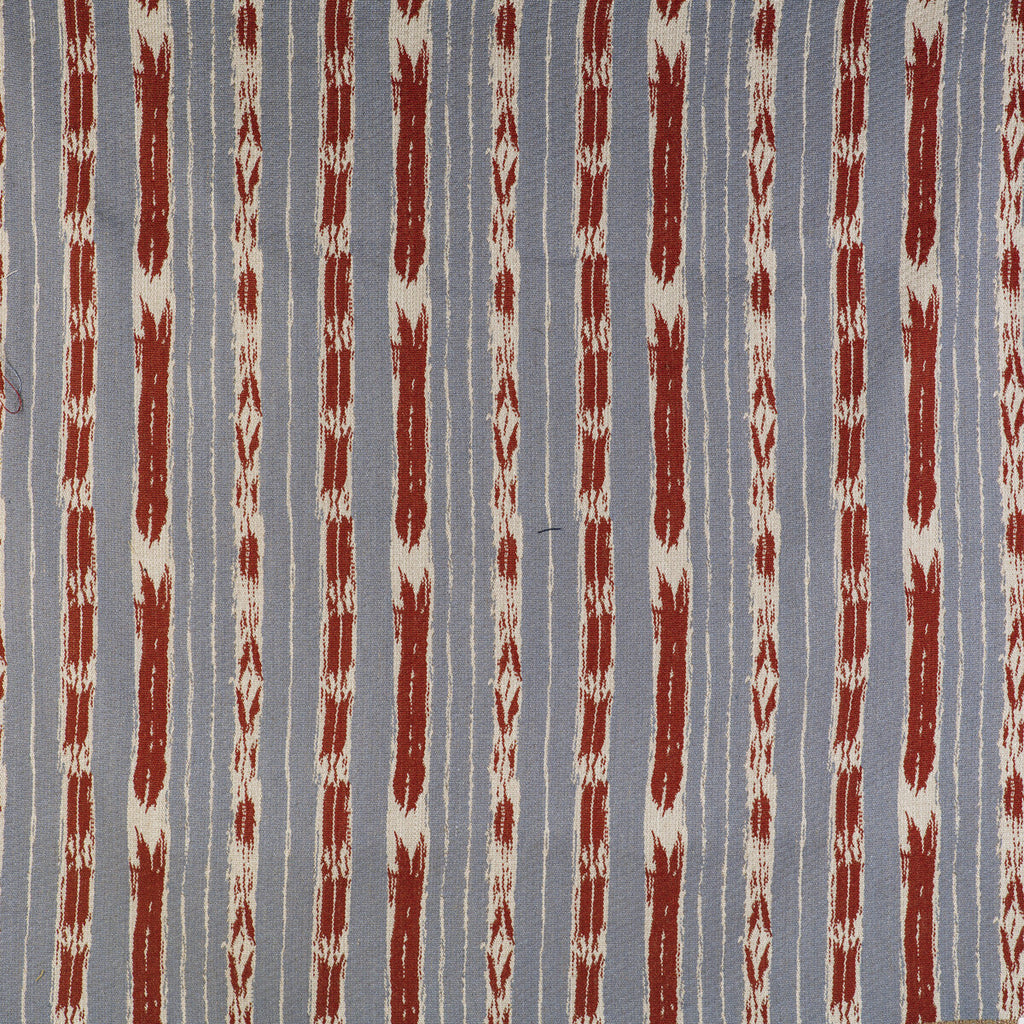 Samples and Purchasing available for Bandas - Azul Cielo/Rojo Beige By Gaston Y Daniela | Gaston Libreria |Global Stripes Upholstery  at Designer Wallcoverings and Fabrics