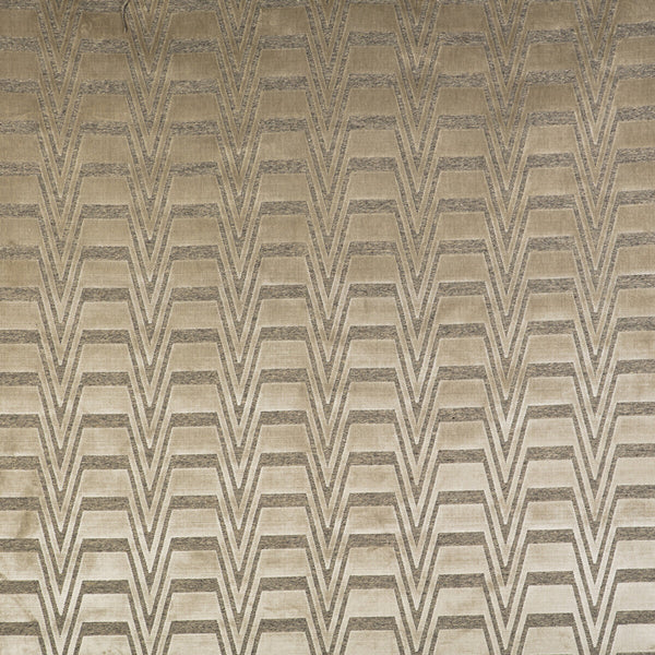 Meseta - Natural Neutral By Gaston Y Daniela | Gaston Libreria |Modern Flamestitch Upholstery Velvet