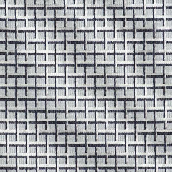 Rejas - Azul Light Blue By Gaston Y Daniela | Gaston Libreria |Geometric Small Scale Upholstery Indoor / Outdoor