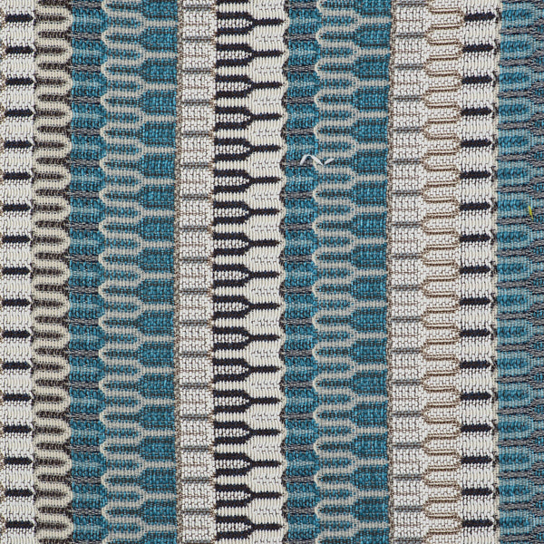 Costuras - Azul White By Gaston Y Daniela | Gaston Libreria |Flamestitch Small Scale Upholstery Indoor / Outdoor