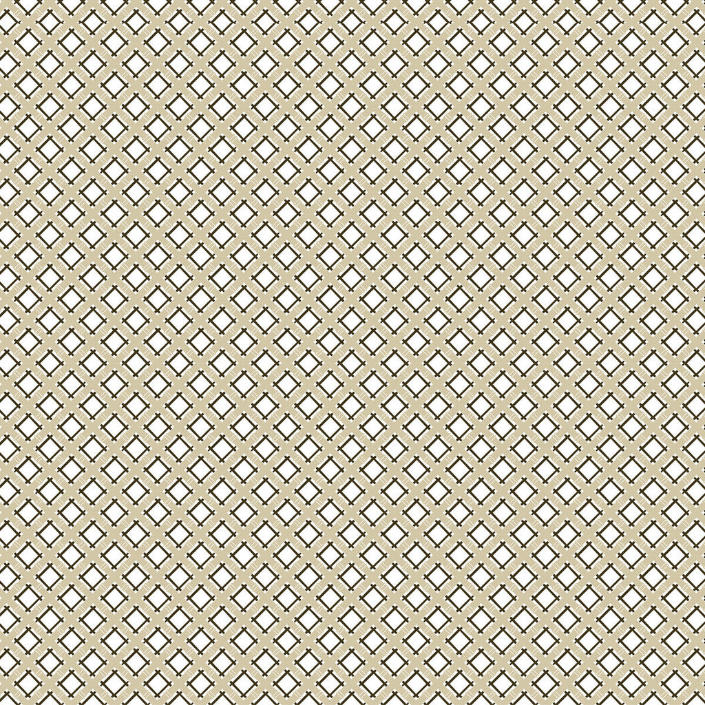 Samples and Purchasing available for Trellis - Beige/Negro White By Gaston Y Daniela | Gaston Libreria |Diamond Small Scale Multipurpose Print at Designer Wallcoverings and Fabrics