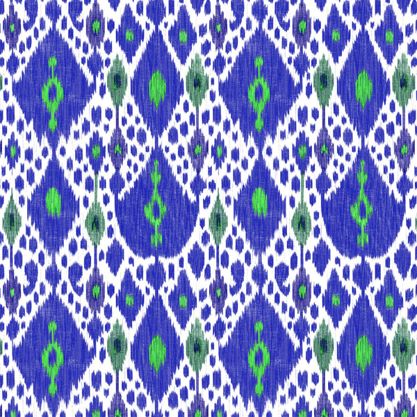 Ikat - Azul Ivory By Gaston Y Daniela | Gaston Libreria |Ikat/Southwest/Kilims  Multipurpose Print