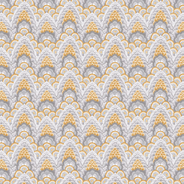 Ganges - Ocre White By Gaston Y Daniela | Gaston Libreria |Flamestitch  Multipurpose Print