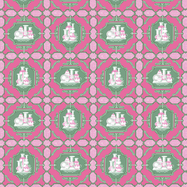 Porcelanas - Rosa/Verde Fuschia By Gaston Y Daniela | Gaston Libreria |Novelty  Multipurpose Print