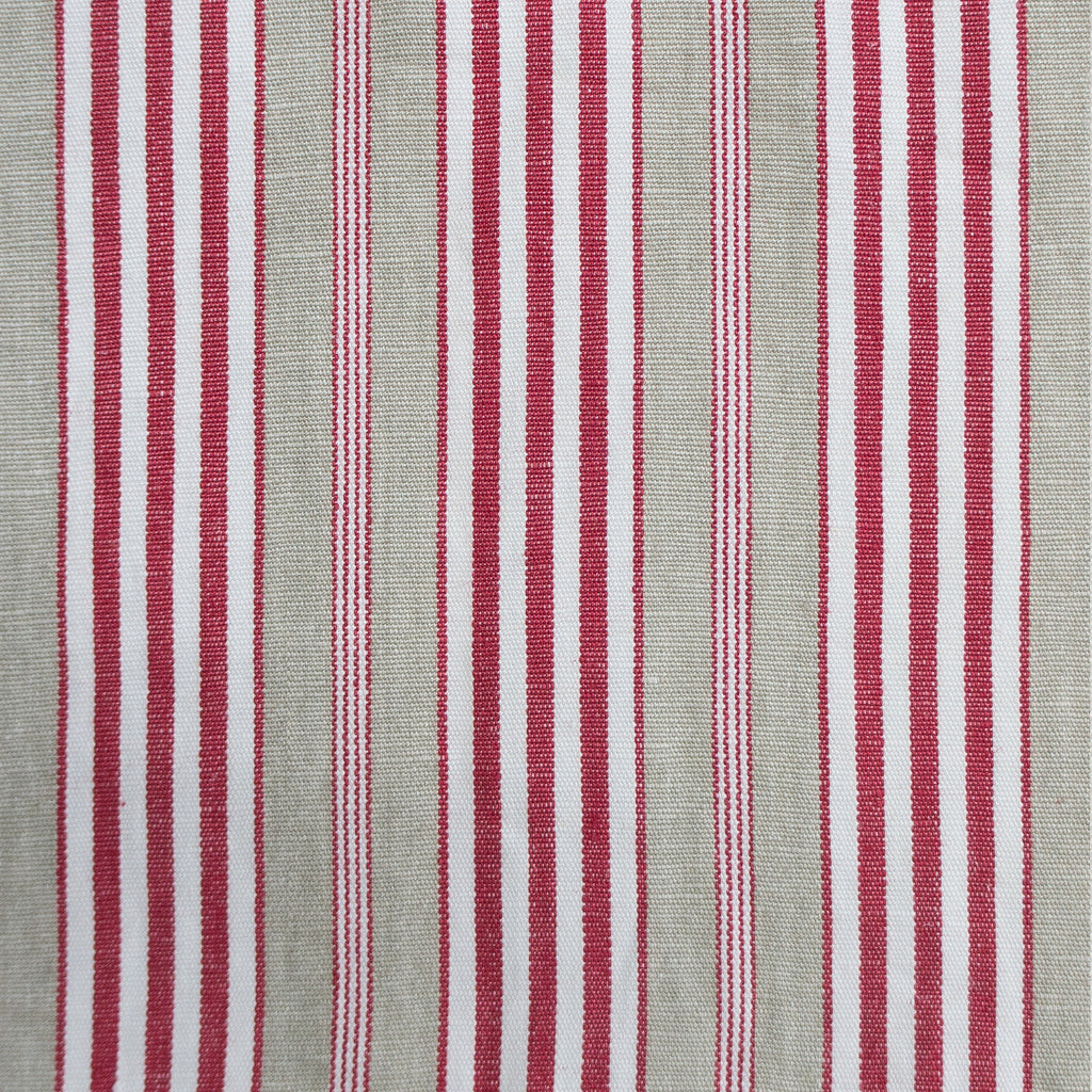 Hamptons - Rojo/Lino Beige By Gaston Y Daniela | Gaston Luis Bustamante | Stripes Upholstery Linen