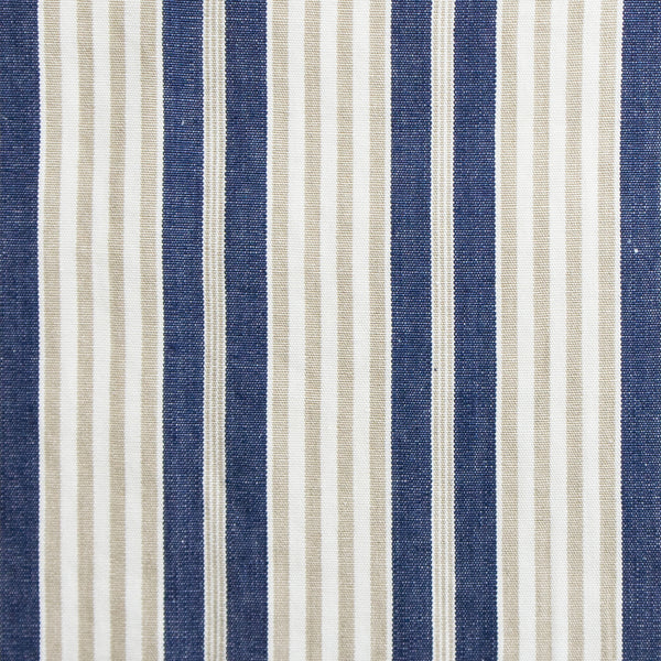 Hamptons - Azul/Gris Beige By Gaston Y Daniela | Gaston Luis Bustamante | Stripes Upholstery Linen