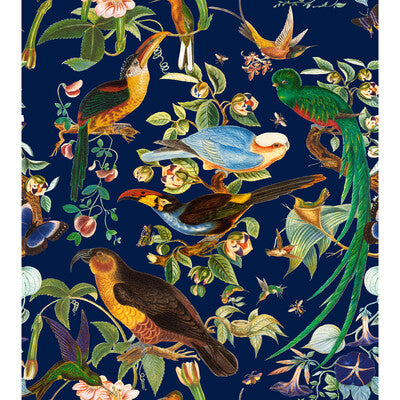 Oaxaca - Azul Blue By Gaston Y Daniela | Gaston Nuevo Mundo |Animal/Insects Botanical & Floral Multipurpose Print