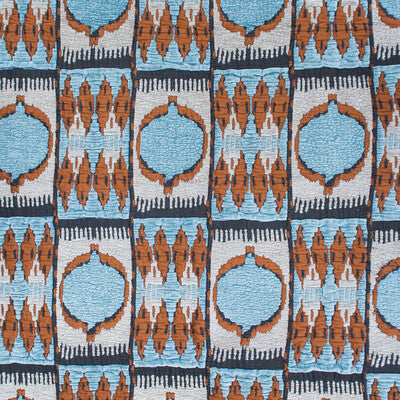 Cuzco - Azul/Teja Rust By Gaston Y Daniela | Gaston Nuevo Mundo | Ikat/Southwest/Kilims Upholstery Matelasse