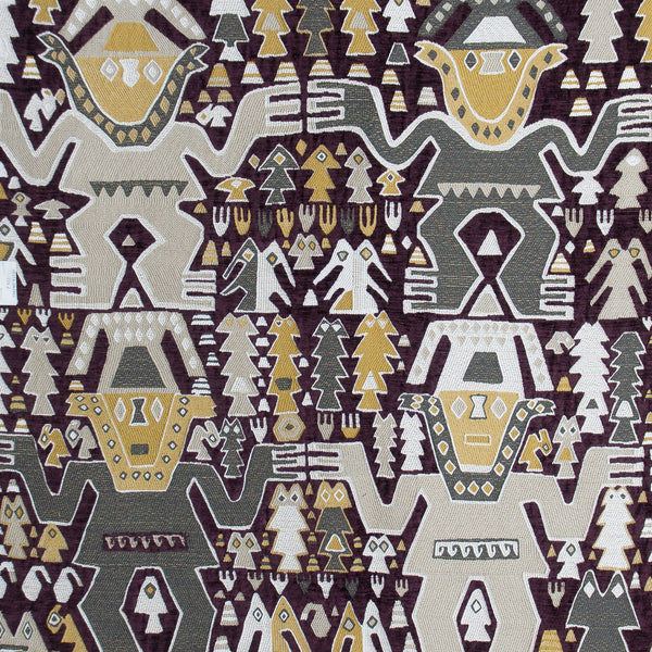 Colosos - Burdeos Plum By Gaston Y Daniela | Gaston Nuevo Mundo |Ikat/Southwest/Kilims Texture Upholstery