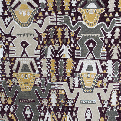 Colosos - Burdeos Plum By Gaston Y Daniela | Gaston Nuevo Mundo |Ikat/Southwest/Kilims Texture Upholstery