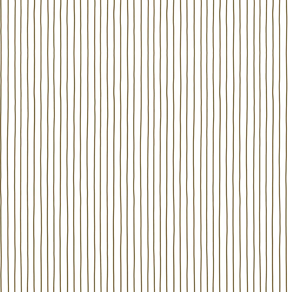 Marbella - Marron White By Gaston Y Daniela | Gaston Luis Bustamante |Stripes  Drapery Print