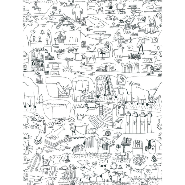 Pictograma - 1 White By Gaston Y Daniela | Gaston Algo De Jaime |Animal/Insects Novelty Multipurpose Print