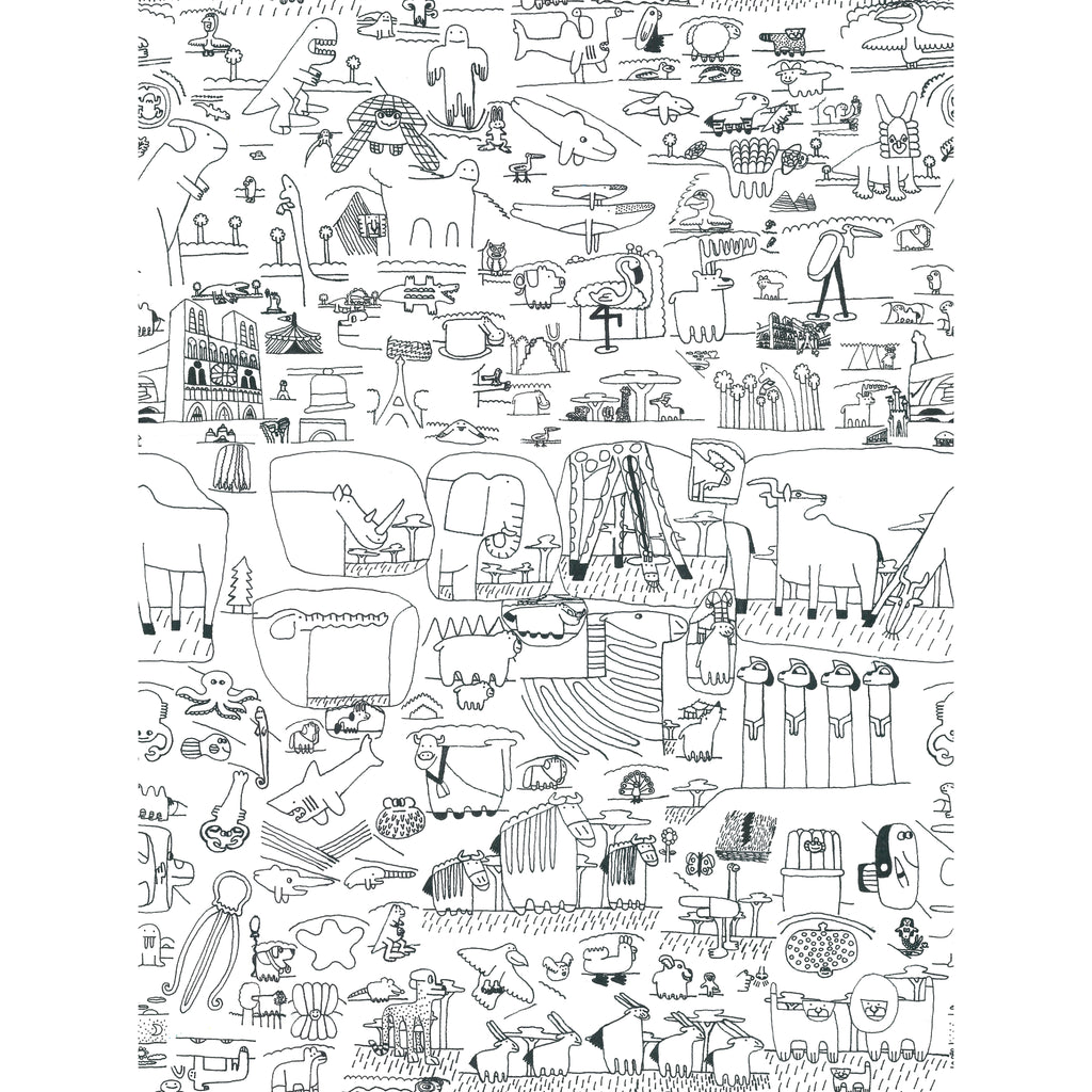 Pictograma - 1 White By Gaston Y Daniela | Gaston Algo De Jaime |Animal/Insects Novelty Multipurpose Print