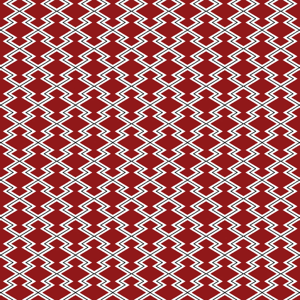Hayami - Rojo Red By Gaston Y Daniela | Gaston Japon | Geometric Multipurpose Print
