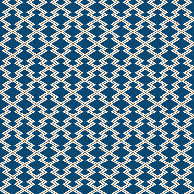 Samples and Purchasing available for Hayami - Azul/Ocre Blue By Gaston Y Daniela | Gaston Japon | Geometric Multipurpose Print at Designer Wallcoverings and Fabrics